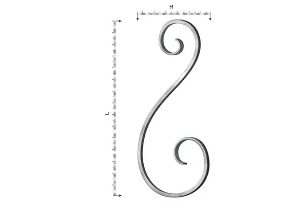 Кований декоративний елемент 7131 (☐12mm)