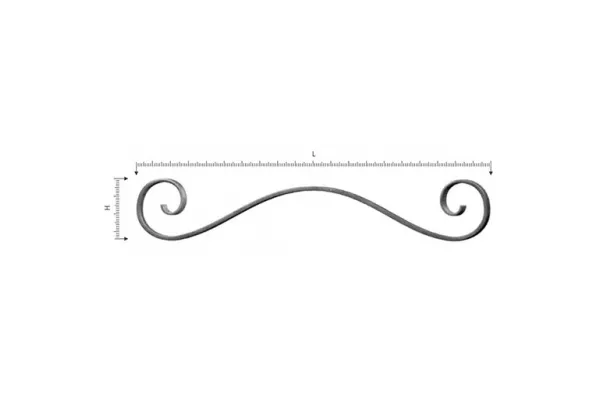 Кований декоративний елемент 7160 (12x6mm) К